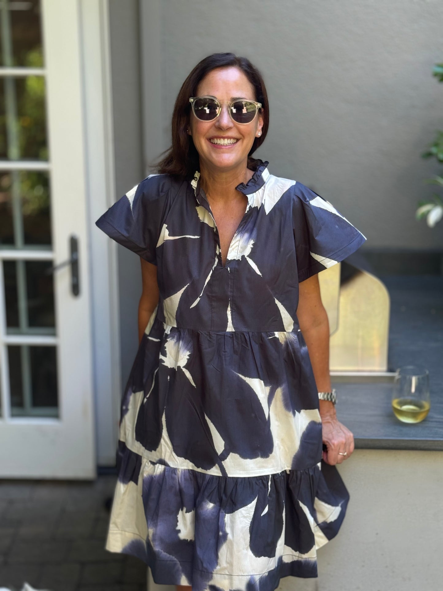 Shannon x Barbara Dress Collab (color: Blue Londra, Off-White, Blue, Black)
