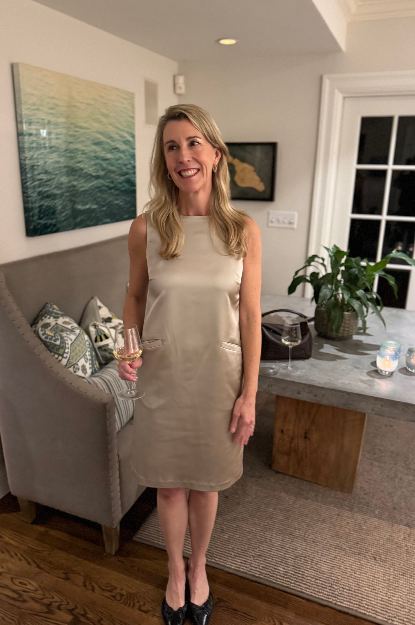 Carrie Dress in Satin