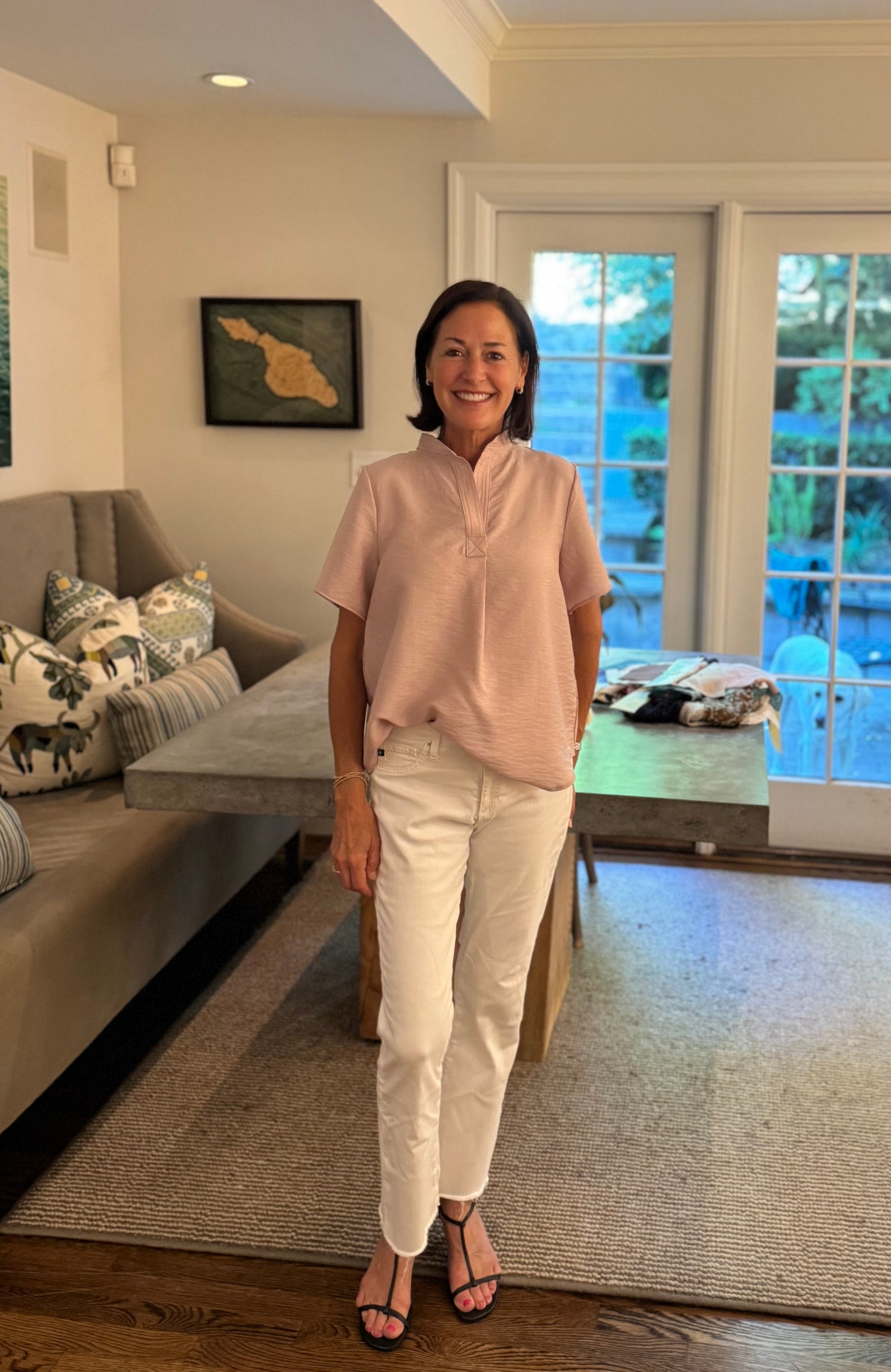 Felicia Blouse in pale mauve (available to ship June 22)