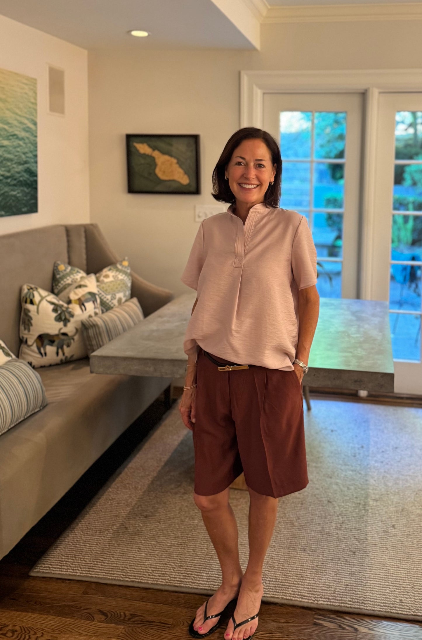 Felicia Blouse in pale mauve (available to ship June 22)